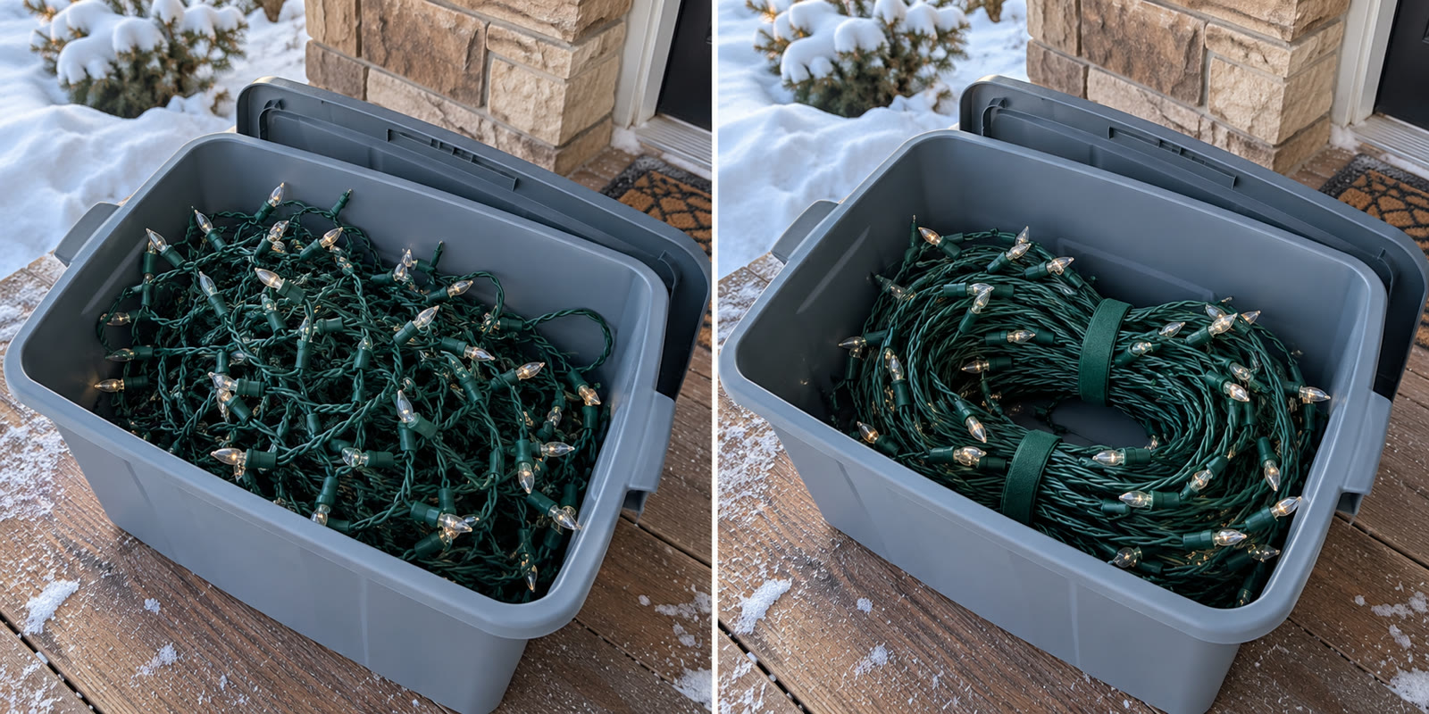 Light storage messy versus neat