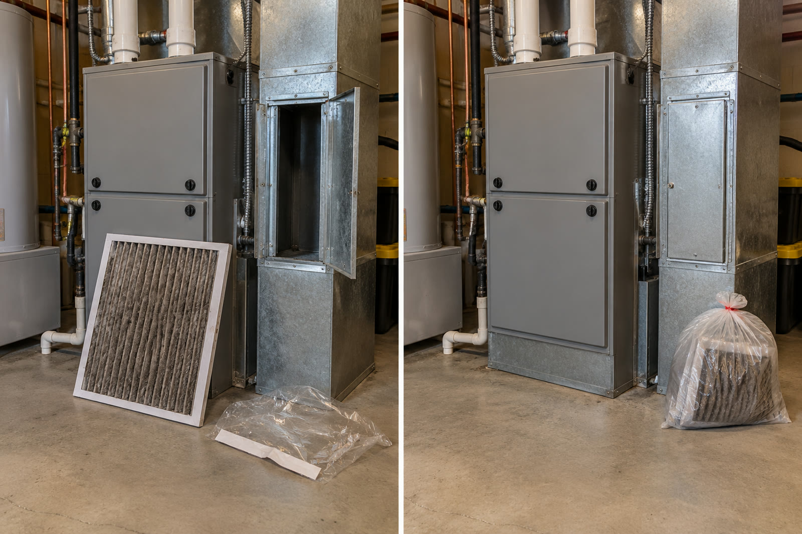 Filter before and after