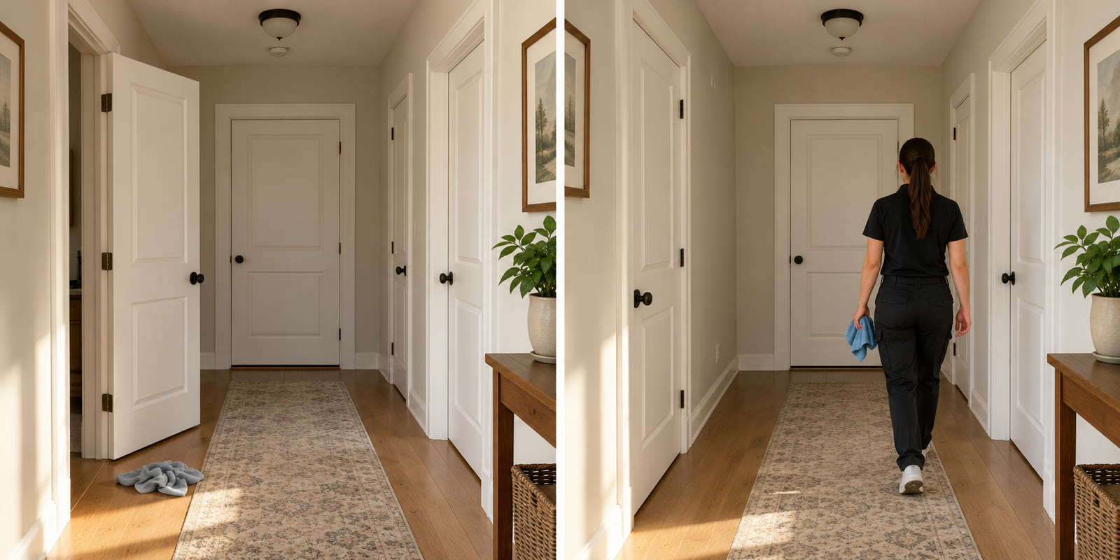 Door left open versus closed as found