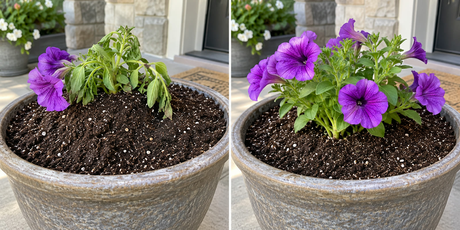 Planting depth too deep versus right