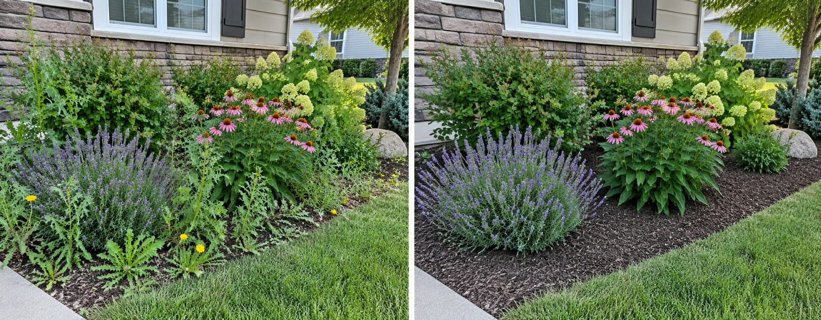 Flower bed snapped versus pulled by the root