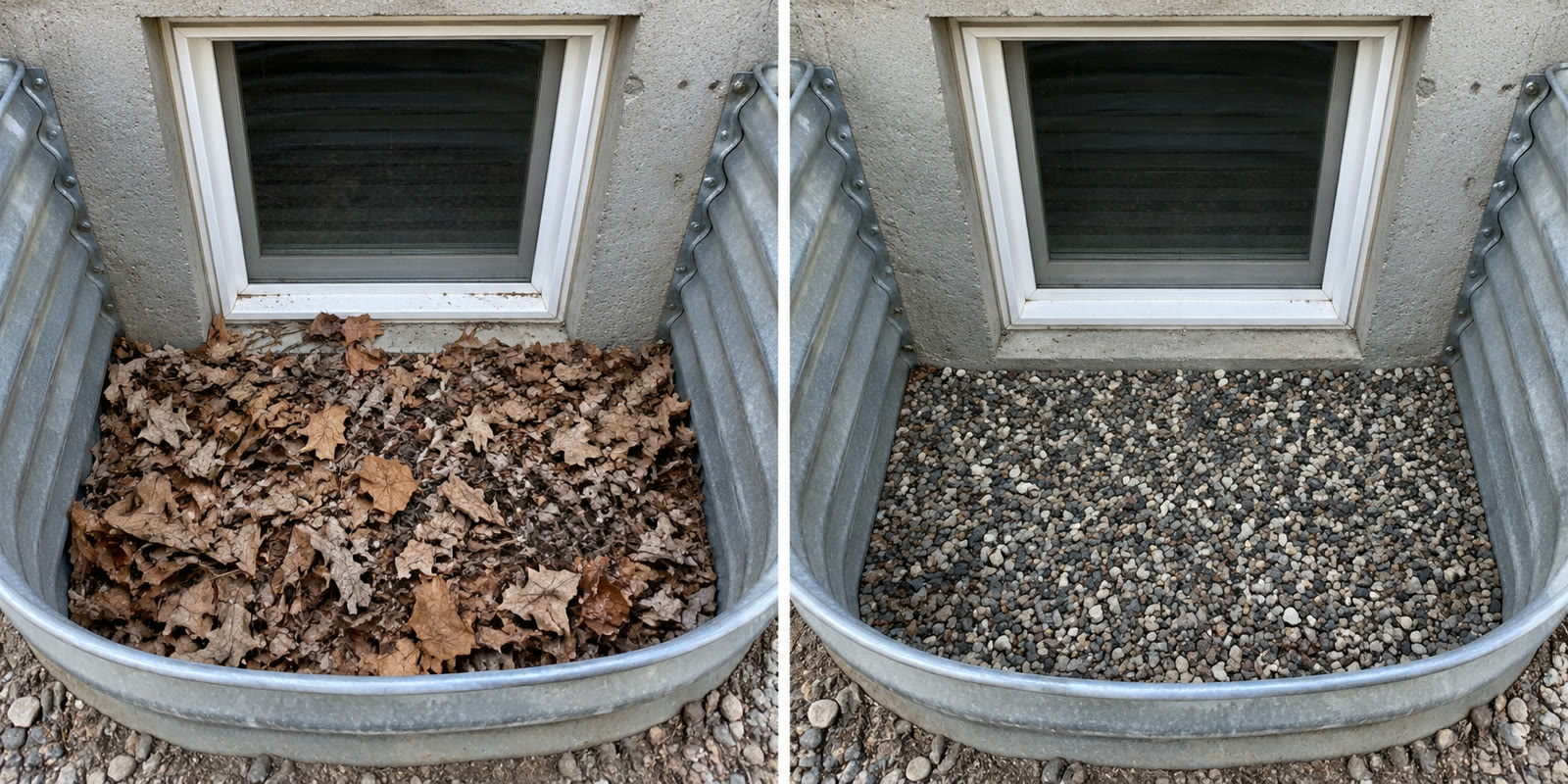 Well leaf filled versus clear