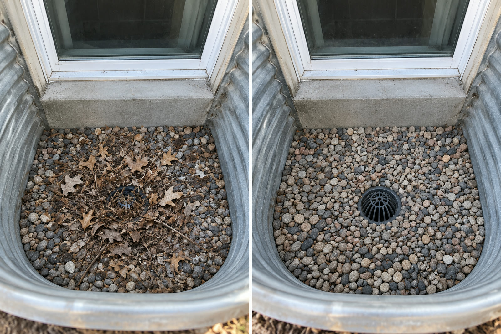Drain blocked versus clear